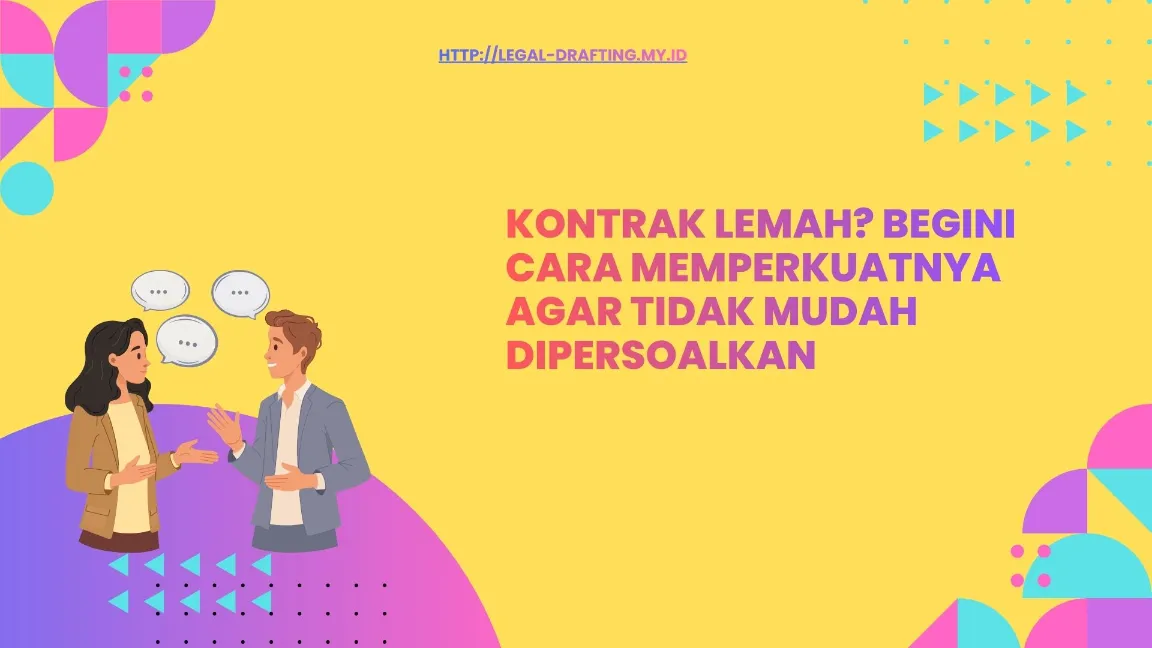 Kontrak Lemah? Begini Cara Memperkuatnya agar Tidak Mudah Dipersoalkan